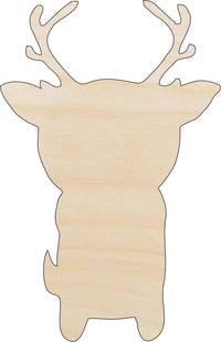 Deer Wood Craft Shape - Laser Cut Baltic Birch Unfinished DIY Wood Art Supplies DER73 - The Wood Shape Store