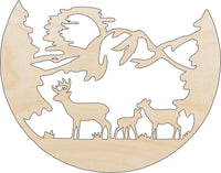 Deer Wood Craft Shape - Laser Cut Baltic Birch Unfinished DIY Wood Art Supplies DER75 - The Wood Shape Store