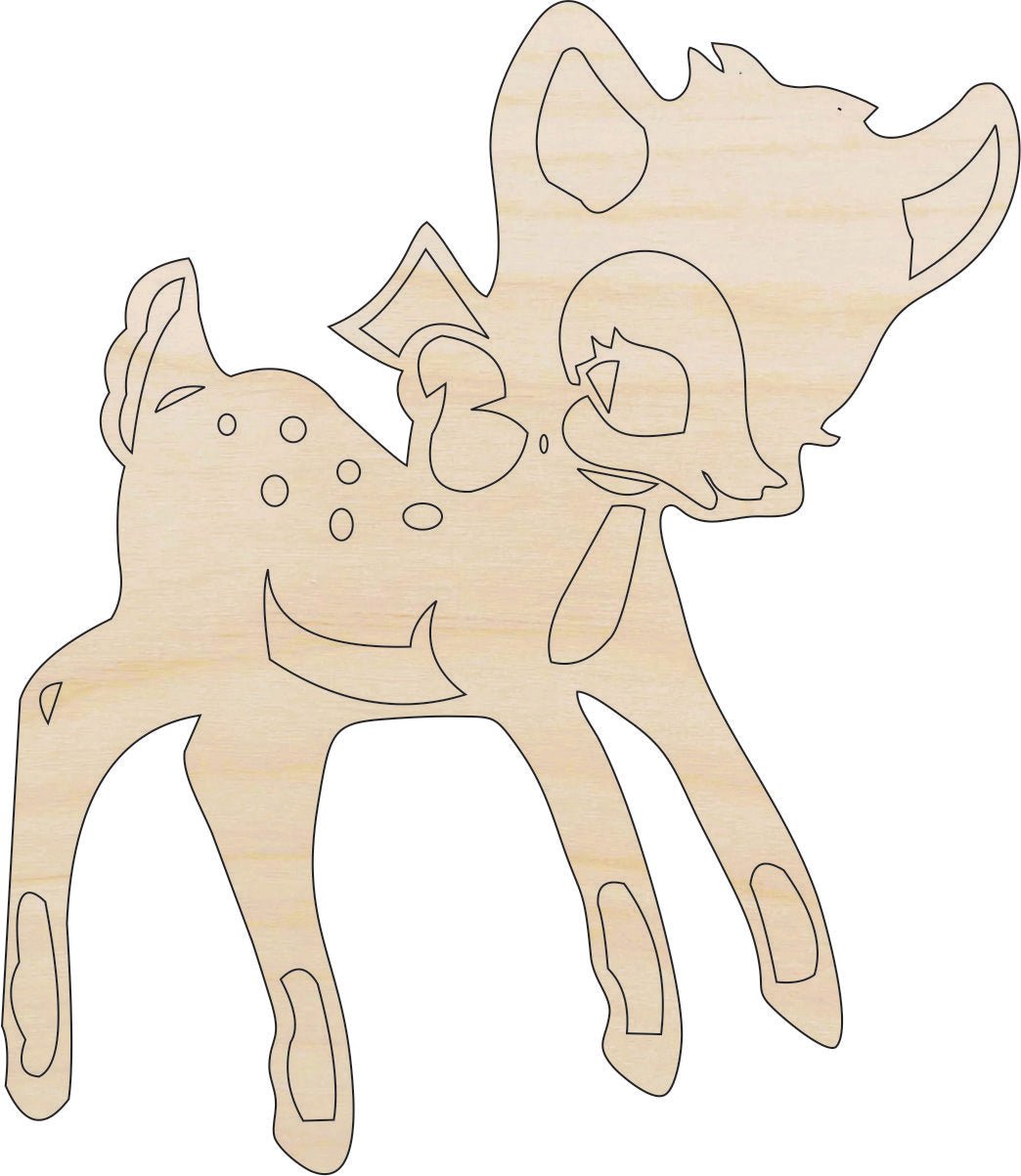 Deer Wood Craft Shape - Laser Cut Baltic Birch Unfinished DIY Wood Art Supplies DER76 - The Wood Shape Store