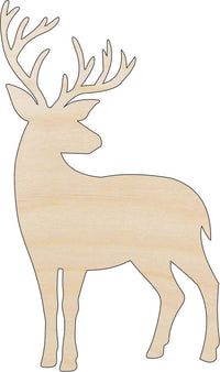 Deer Wood Craft Shape - Laser Cut Baltic Birch Unfinished DIY Wood Art Supplies DER78 - The Wood Shape Store
