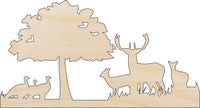 Deer Wood Craft Shape - Laser Cut Baltic Birch Unfinished DIY Wood Art Supplies DER8 - The Wood Shape Store