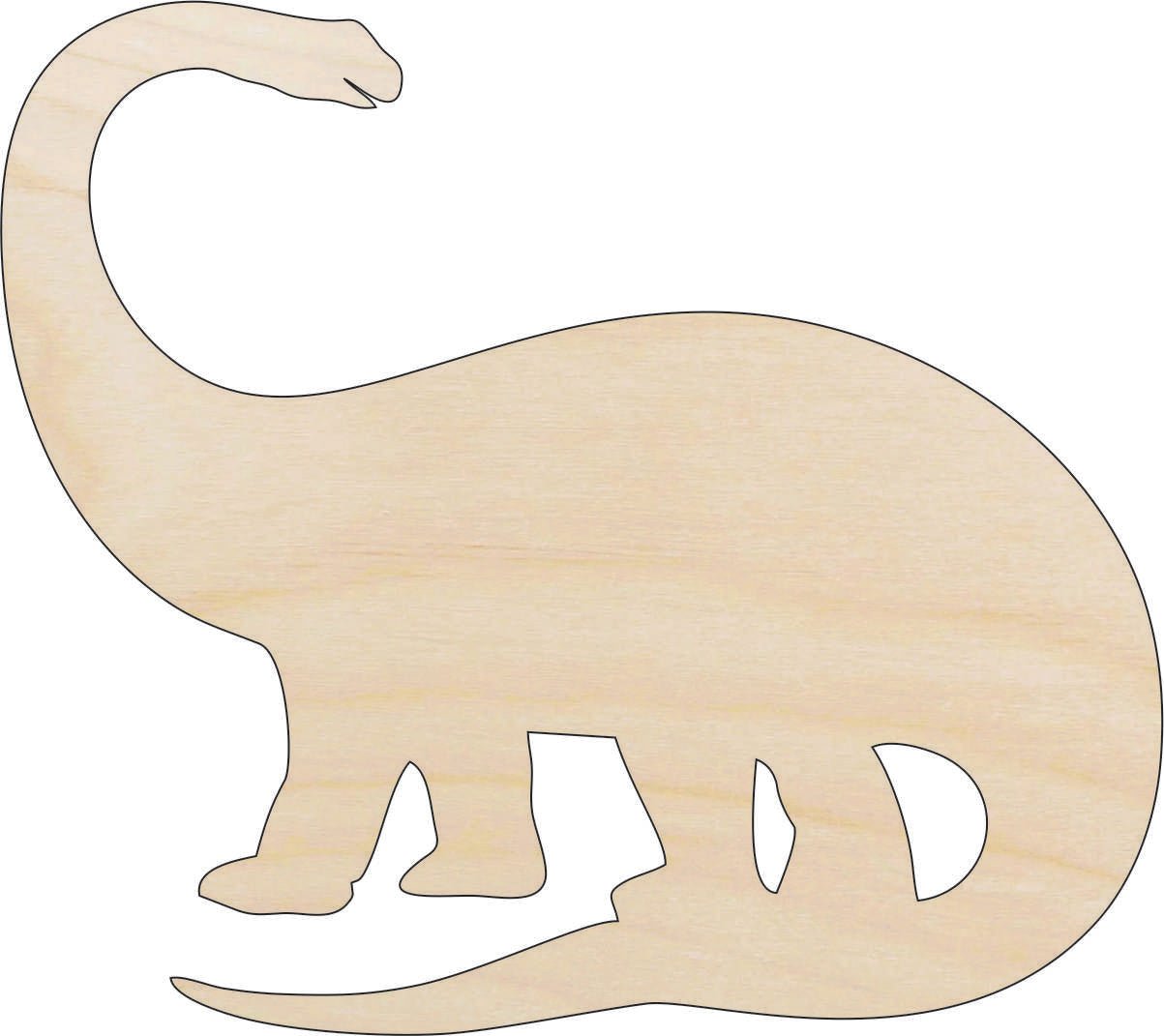 Dinosaur - Wood Craft Shape - Laser Cut Baltic Birch Unfinished DIY Wood Art Supplies DIN12 - The Wood Shape Store