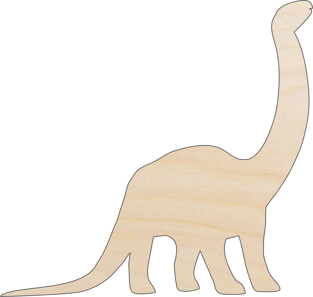Dinosaur - Wood Craft Shape - Laser Cut Baltic Birch Unfinished DIY Wood Art Supplies DIN13 - The Wood Shape Store