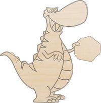 Dinosaur - Wood Craft Shape - Laser Cut Baltic Birch Unfinished DIY Wood Art Supplies DIN20 - The Wood Shape Store