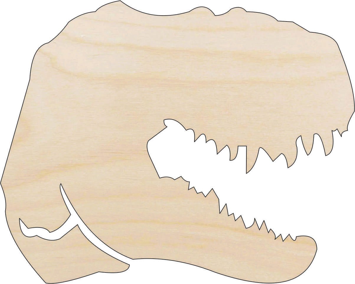 Dinosaur Wood Craft Shape - Laser Cut Baltic Birch Unfinished DIY Wood Art Supplies DIN22 - The Wood Shape Store