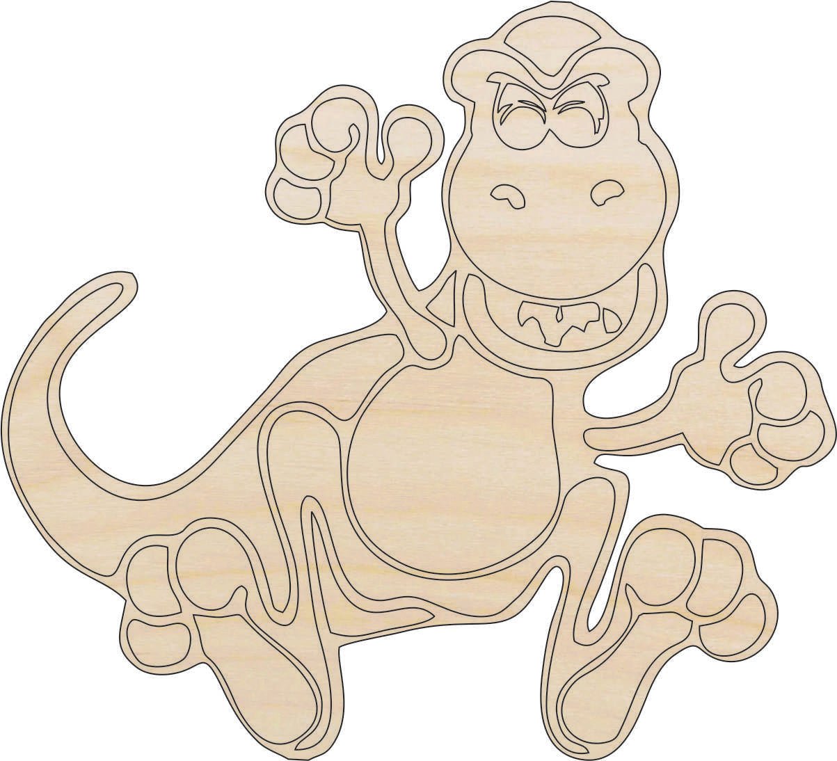 Dinosaur - Wood Craft Shape - Laser Cut Baltic Birch Unfinished DIY Wood Art Supplies DIN2 - The Wood Shape Store