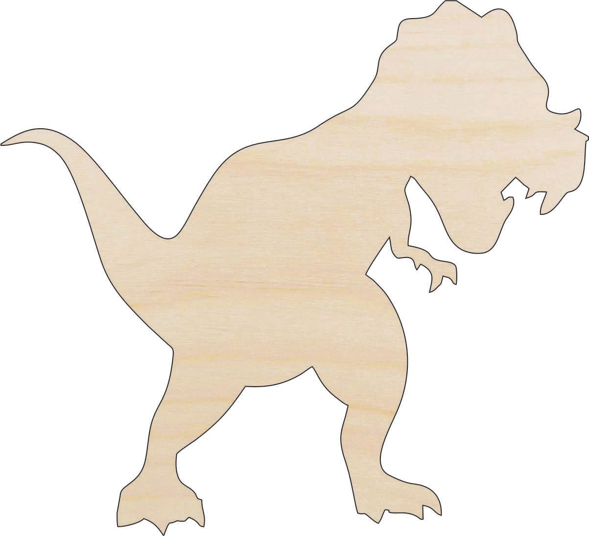 Dinosaur - Wood Craft Shape - Laser Cut Baltic Birch Unfinished DIY Wood Art Supplies DIN30 - The Wood Shape Store