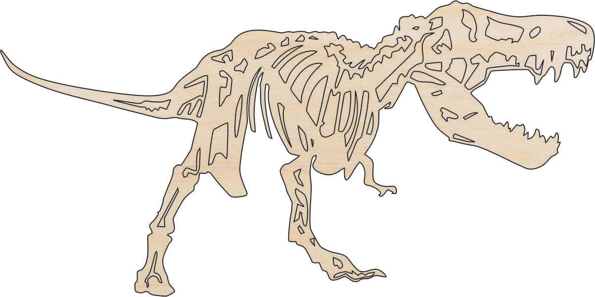 Dinosaur - Wood Craft Shape - Laser Cut Baltic Birch Unfinished DIY Wood Art Supplies DIN33 - The Wood Shape Store