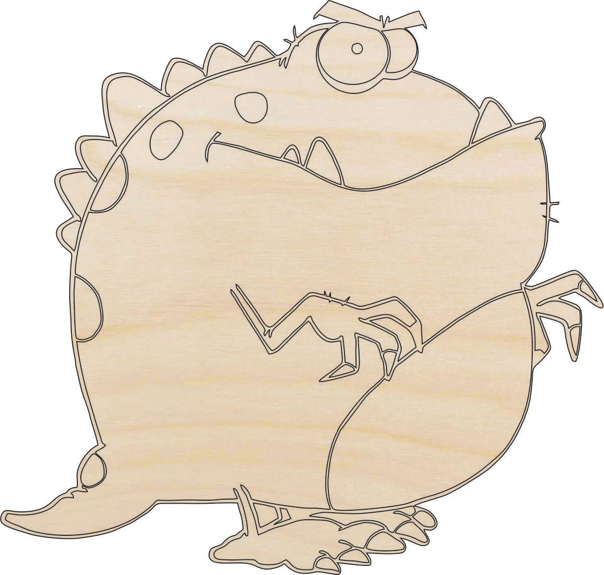Dinosaur - Wood Craft Shape - Laser Cut Baltic Birch Unfinished DIY Wood Art Supplies DIN5 - The Wood Shape Store