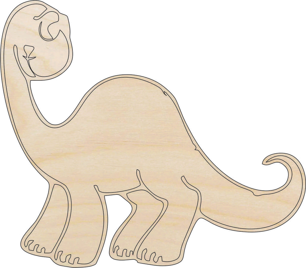 Dinosaur - Laser Cut Out Unfinished Wood Craft Shape DIN6