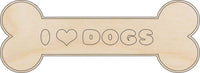 Dog Bone Wood Craft Shape - Laser Cut Baltic Birch Unfinished DIY Wood Art Supplies DOG100 - The Wood Shape Store