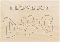 Dog Sign Wood Craft Shape - Laser Cut Baltic Birch Unfinished DIY Wood Art Supplies DOG101 - The Wood Shape Store