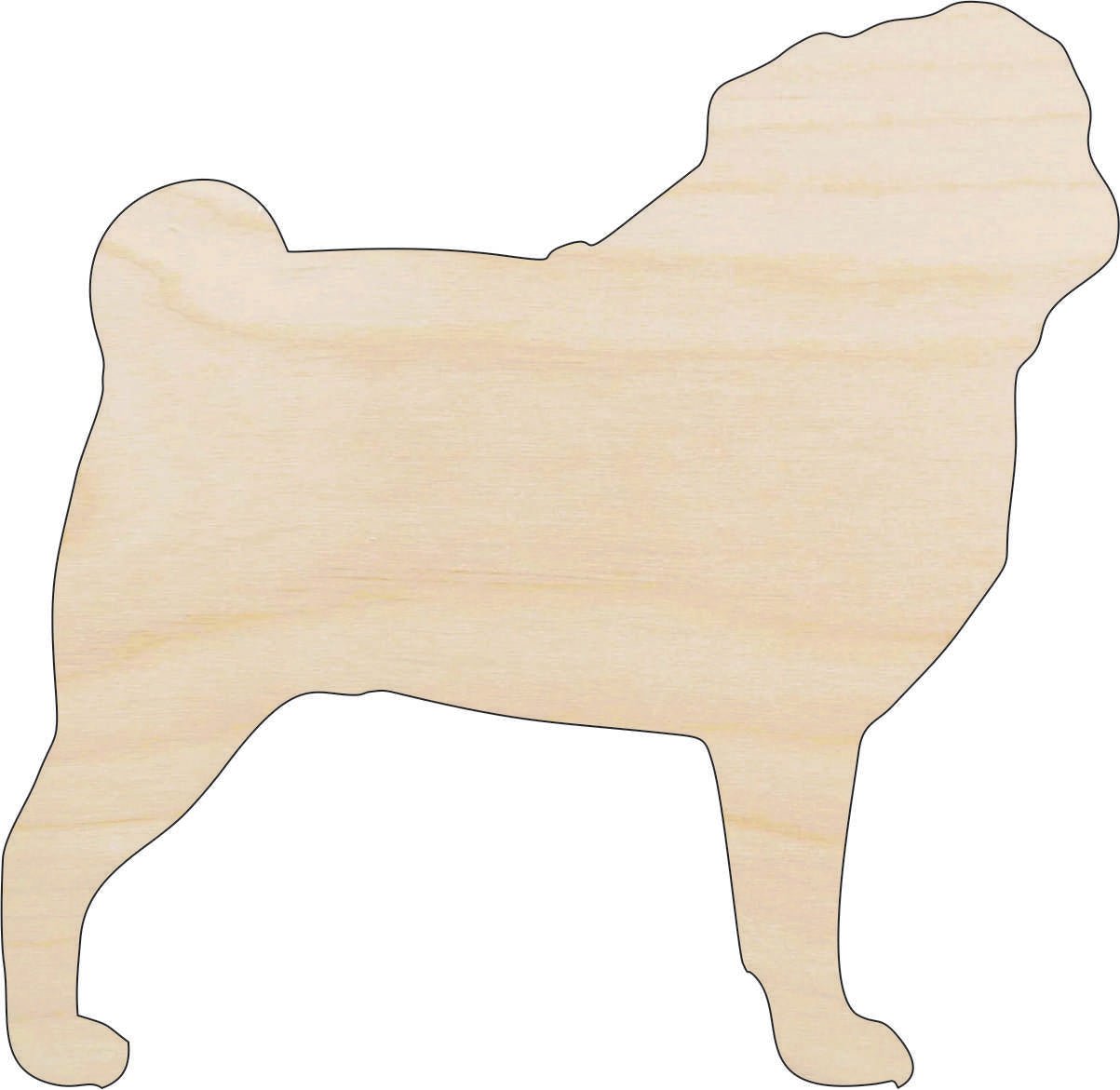 Dog Wood Craft Shape - Laser Cut Baltic Birch Unfinished DIY Wood Art Supplies DOG10 - The Wood Shape Store