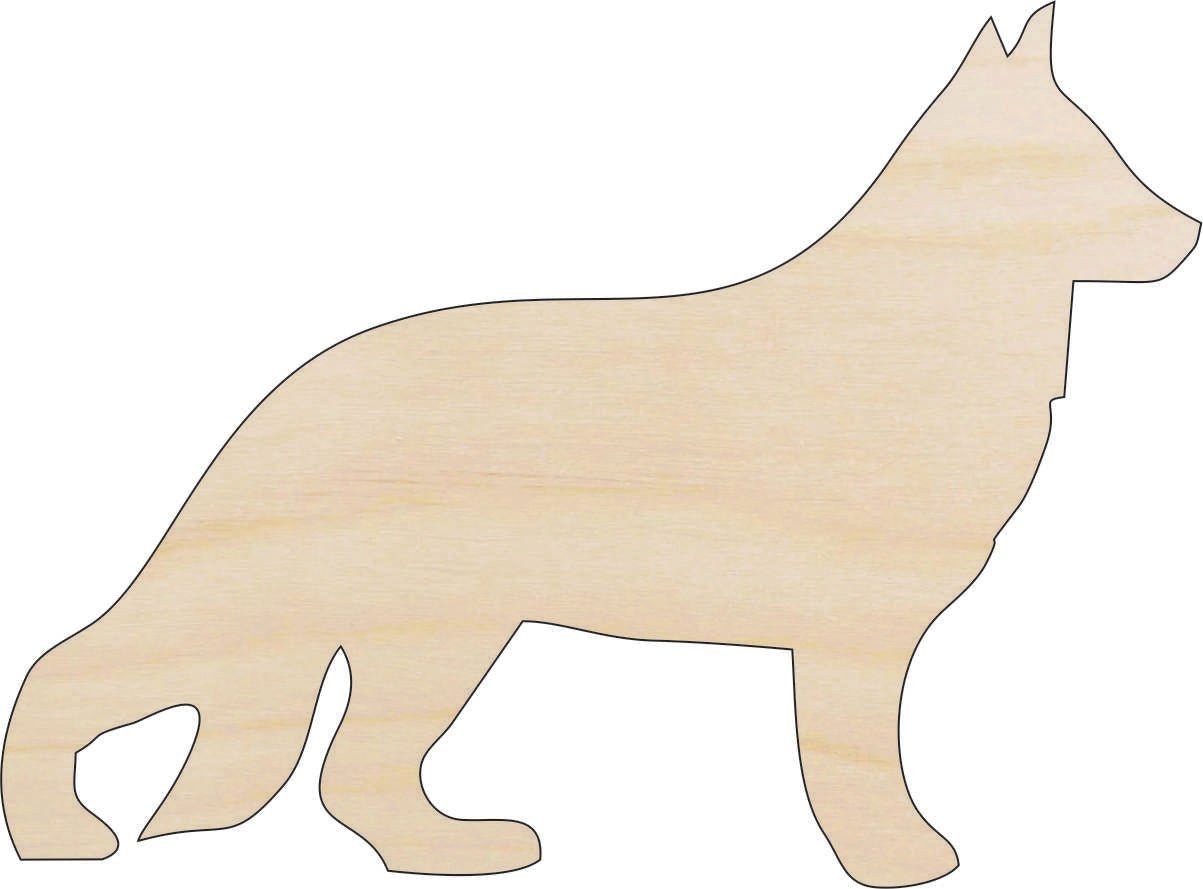 Dog Wood Craft Shape - Laser Cut Baltic Birch Unfinished DIY Wood Art Supplies DOG113 - The Wood Shape Store