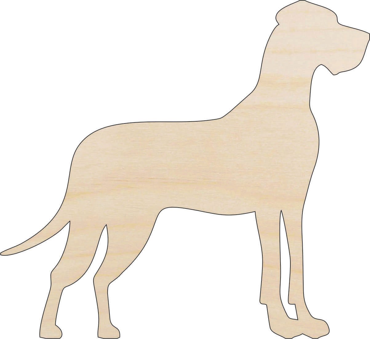 Dog Wood Craft Shape - Laser Cut Baltic Birch Unfinished DIY Wood Art Supplies DOG119 - The Wood Shape Store