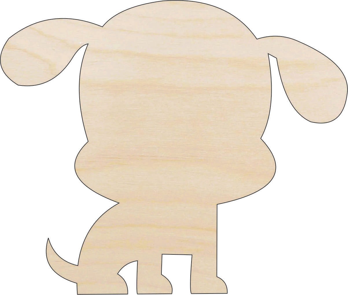 Dog Wood Craft Shape - Laser Cut Baltic Birch Unfinished DIY Wood Art Supplies DOG132 - The Wood Shape Store