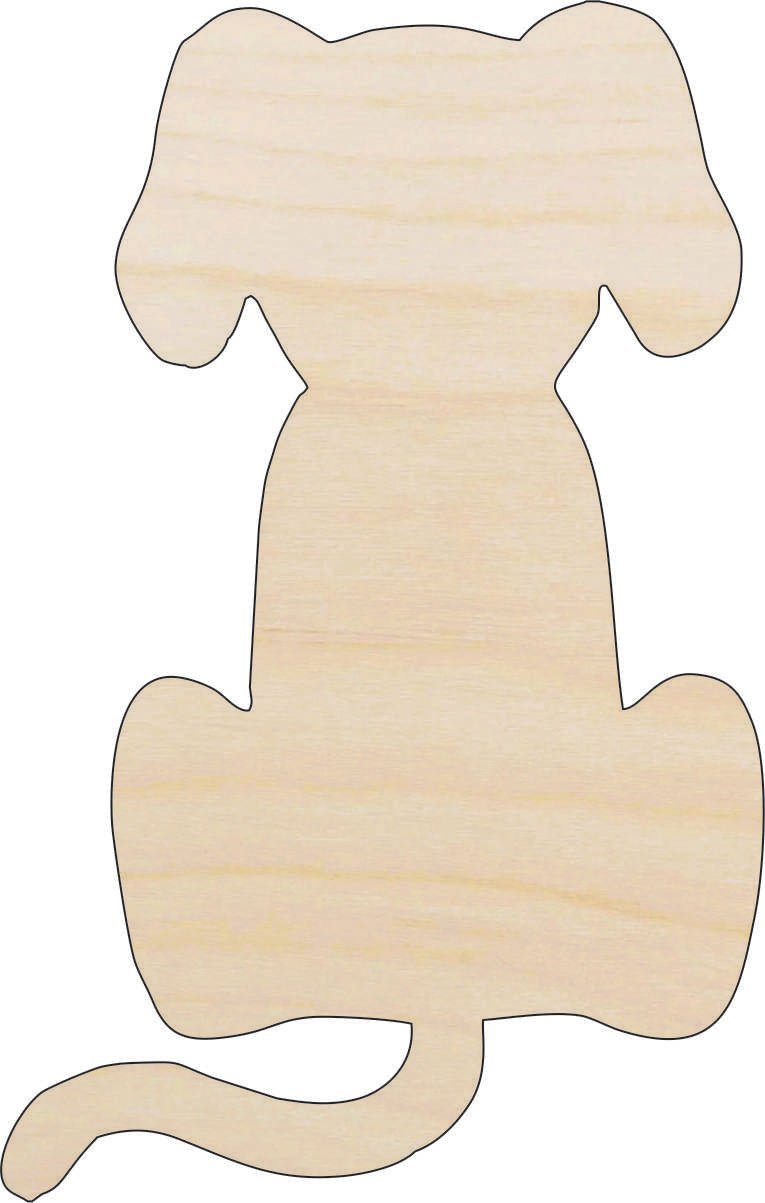 Dog Wood Craft Shape - Laser Cut Baltic Birch Unfinished DIY Wood Art Supplies DOG133 - The Wood Shape Store