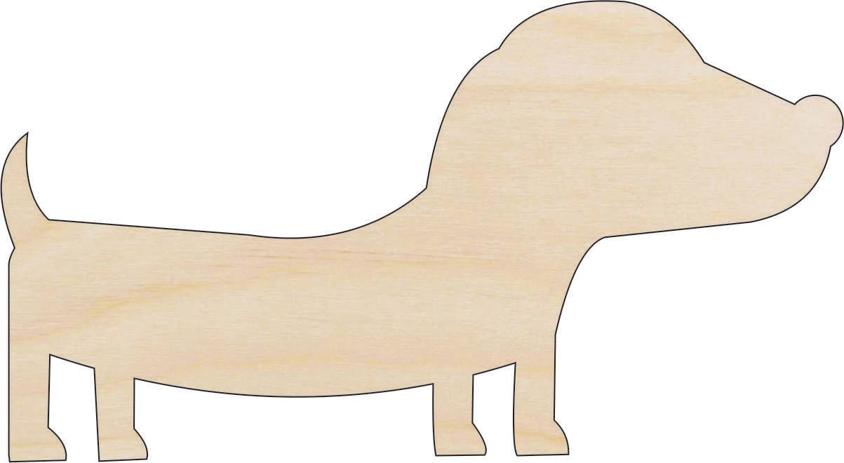 Dog Wood Craft Shape - Laser Cut Baltic Birch Unfinished DIY Wood Art Supplies DOG137 - The Wood Shape Store