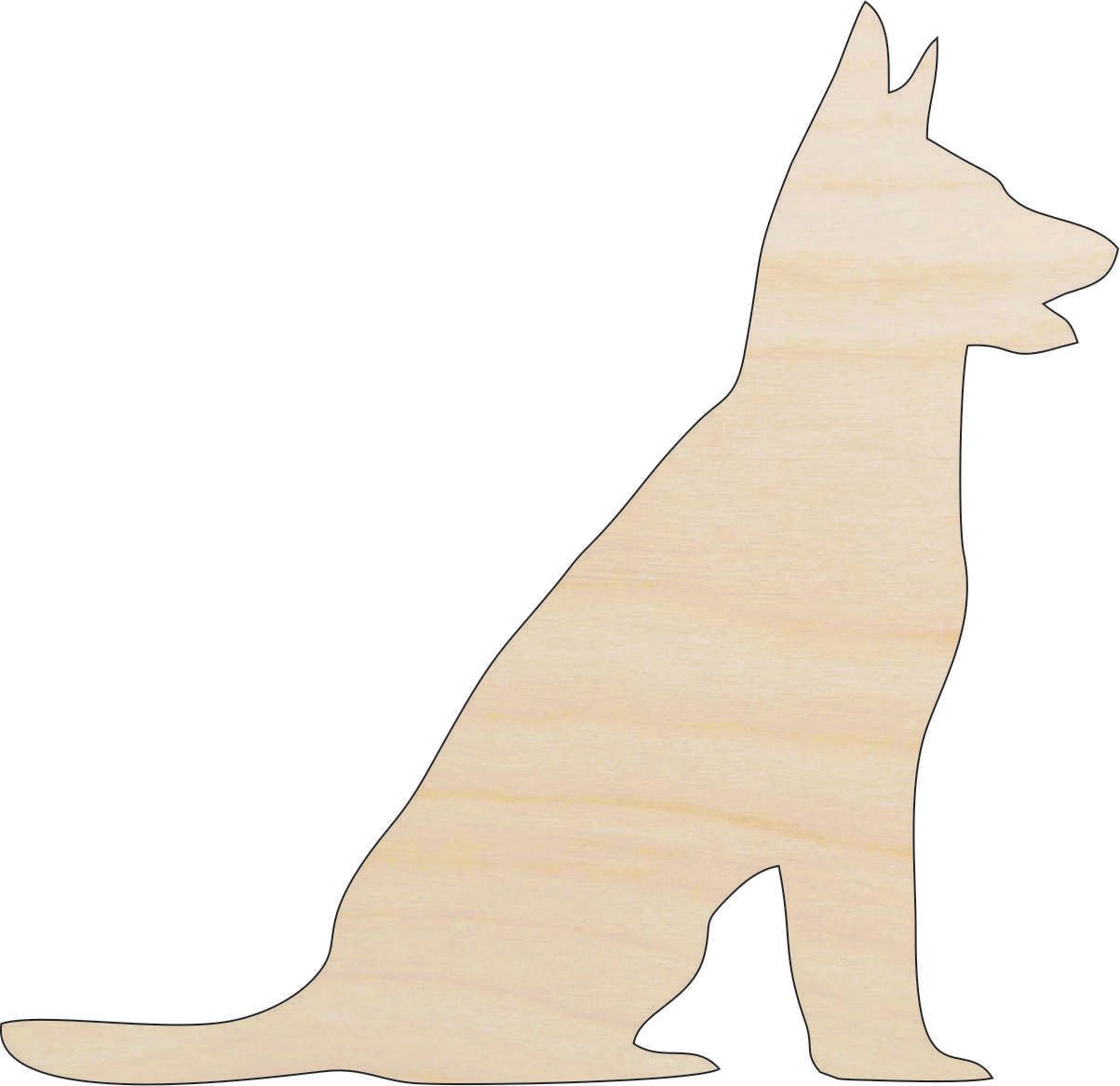 Dog Wood Craft Shape - Laser Cut Baltic Birch Unfinished DIY Wood Art Supplies DOG142 - The Wood Shape Store