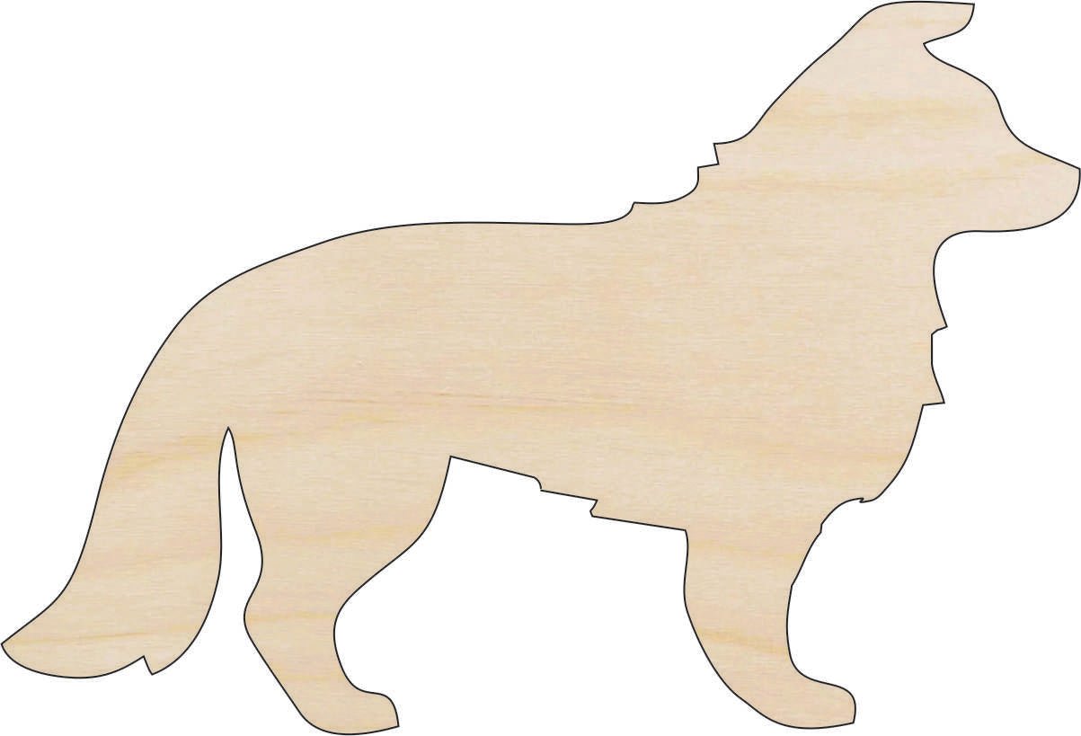 Dog Wood Craft Shape - Laser Cut Baltic Birch Unfinished DIY Wood Art Supplies DOG145 - The Wood Shape Store
