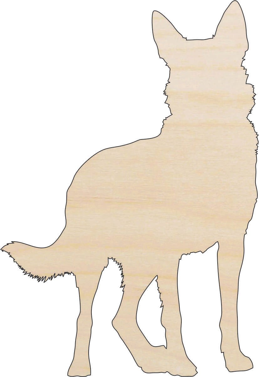 Dog Wood Craft Shape - Laser Cut Baltic Birch Unfinished DIY Wood Art Supplies DOG147 - The Wood Shape Store