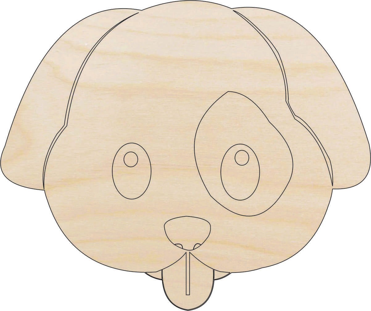 Dog Wood Craft Shape - Laser Cut Baltic Birch Unfinished DIY Wood Art Supplies DOG14 - The Wood Shape Store