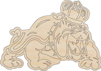 Dog Wood Craft Shape - Laser Cut Baltic Birch Unfinished DIY Wood Art Supplies DOG154 - The Wood Shape Store