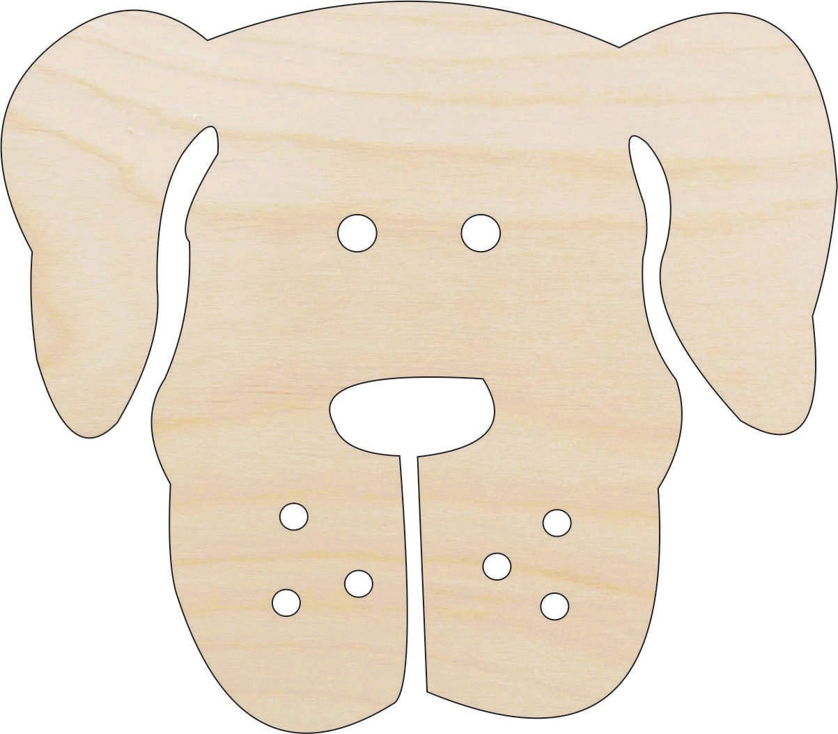 Dog Wood Craft Shape - Laser Cut Baltic Birch Unfinished DIY Wood Art Supplies DOG157 - The Wood Shape Store