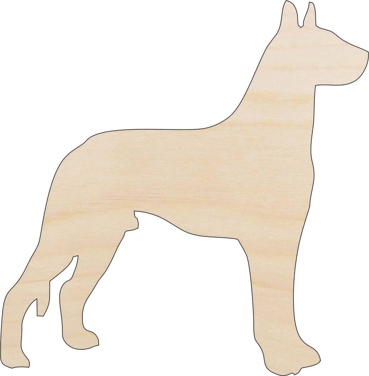 Dog Wood Craft Shape - Laser Cut Baltic Birch Unfinished DIY Wood Art Supplies DOG15 - The Wood Shape Store