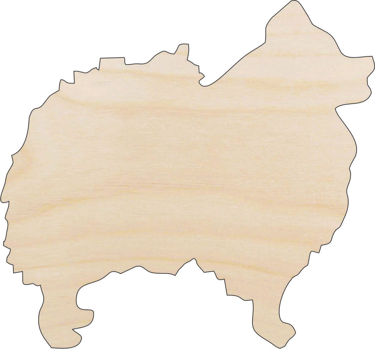 Dog Wood Craft Shape - Laser Cut Baltic Birch Unfinished DIY Wood Art Supplies DOG24 - The Wood Shape Store