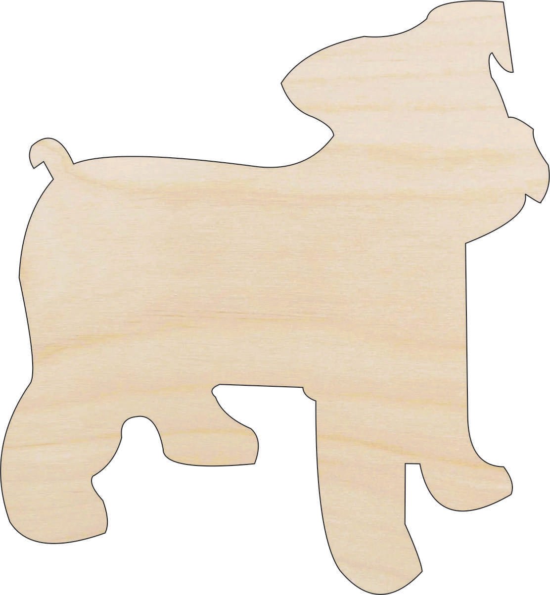 Dog Wood Craft Shape - Laser Cut Baltic Birch Unfinished DIY Wood Art Supplies DOG27 - The Wood Shape Store