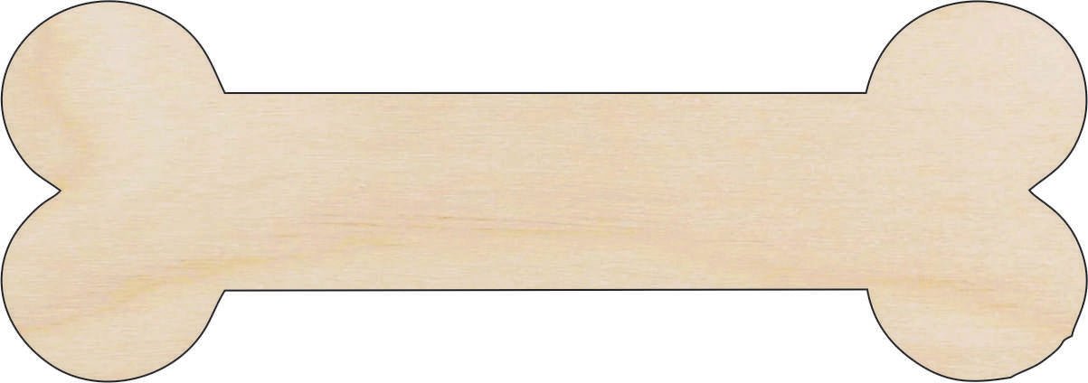 Dog Bone Wood Craft Shape - Laser Cut Baltic Birch Unfinished DIY Wood Art Supplies DOG2 - The Wood Shape Store