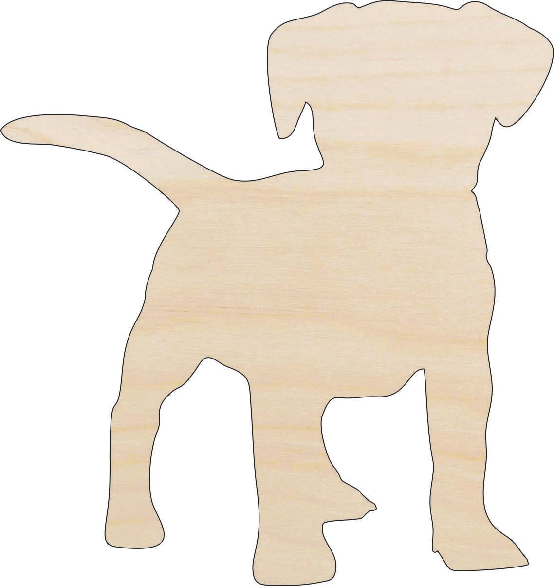 Dog Wood Craft Shape - Laser Cut Baltic Birch Unfinished DIY Wood Art Supplies DOG35 - The Wood Shape Store