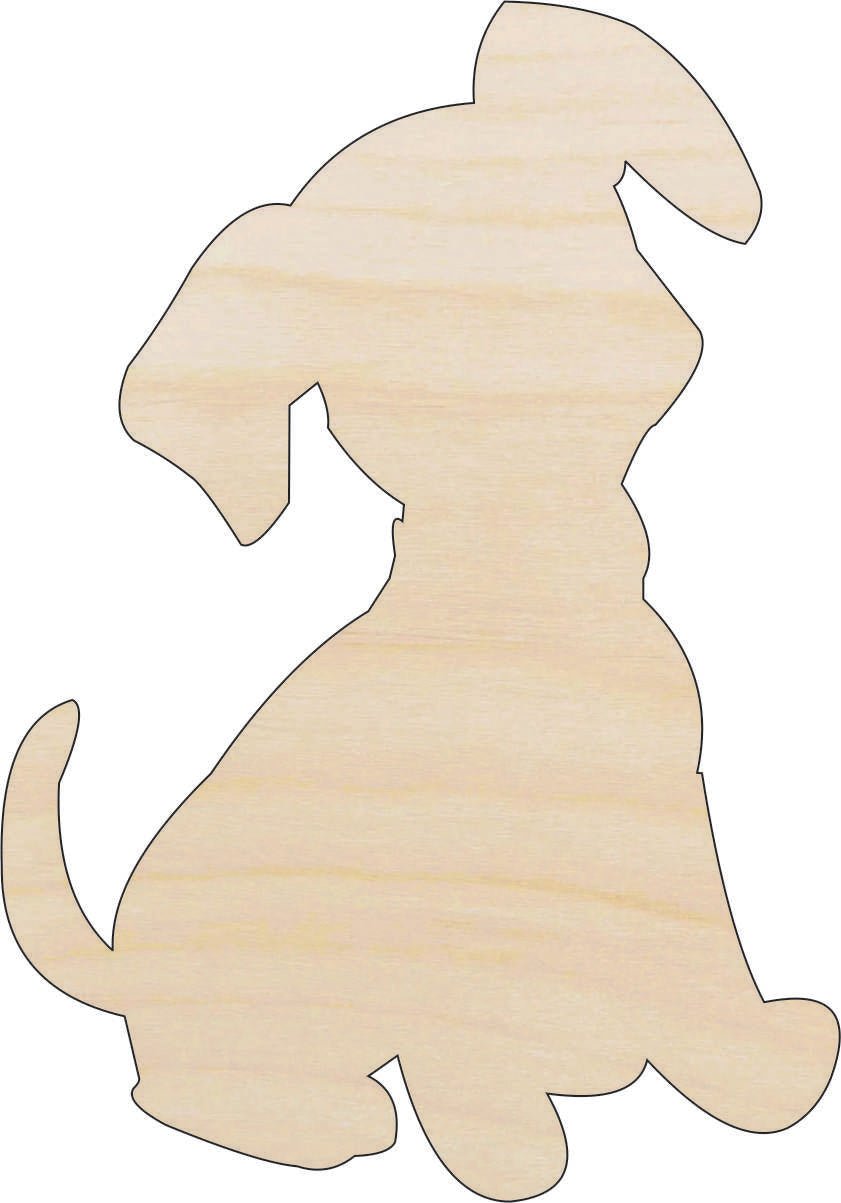 Dog Wood Craft Shape - Laser Cut Baltic Birch Unfinished DIY Wood Art Supplies DOG48 - The Wood Shape Store