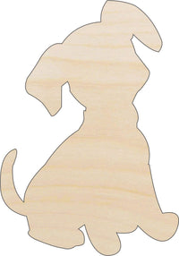Dog Wood Craft Shape - Laser Cut Baltic Birch Unfinished DIY Wood Art Supplies DOG48 - The Wood Shape Store