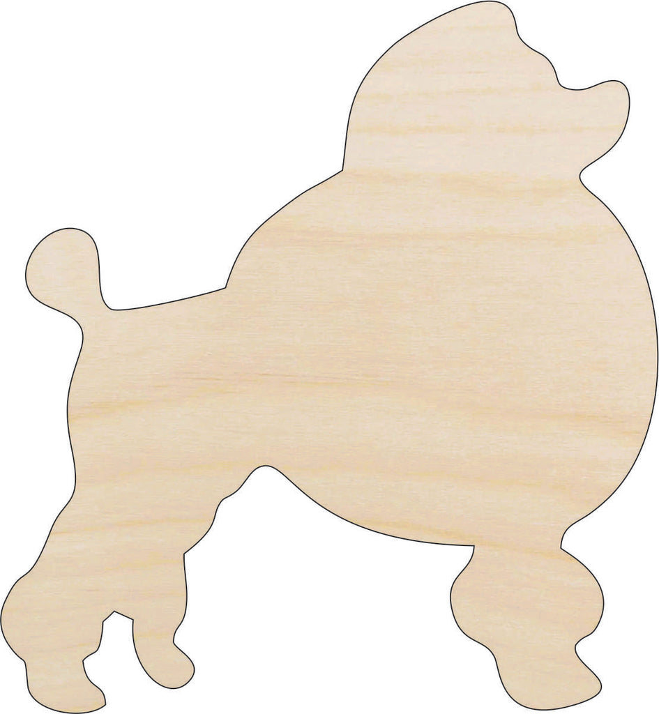 Dog Poodle - Laser Cut Out Unfinished Wood Craft Shape DOG49