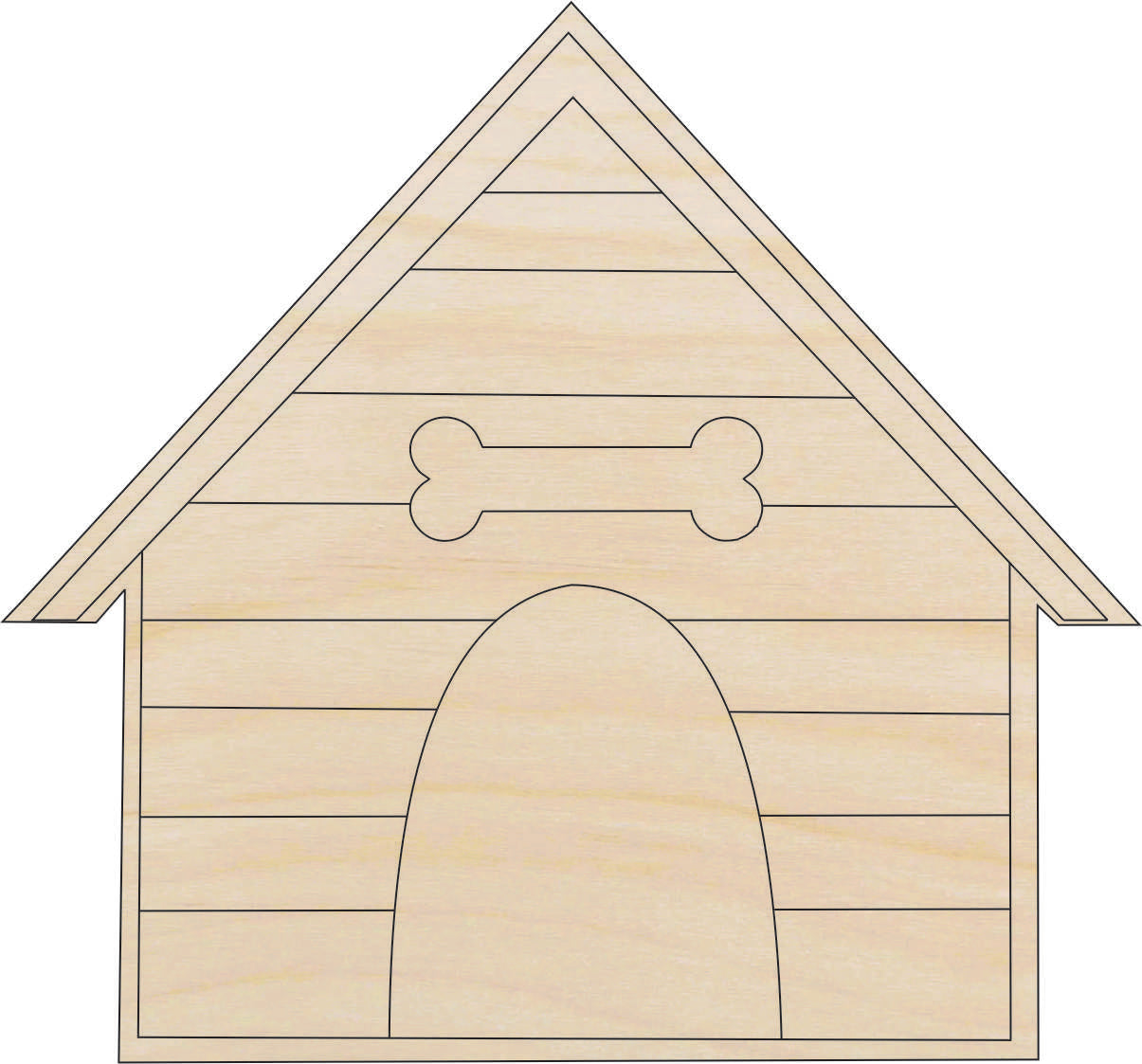 Dog House - Laser Cut Out Unfinished Wood Craft Shape DOG51 Dog House - Laser Cut Out Unfinished Wood Craft Shape DOG51