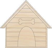 Dog House Wood Craft Shape - Laser Cut Baltic Birch Unfinished DIY Wood Art Supplies DOG51 - The Wood Shape Store
