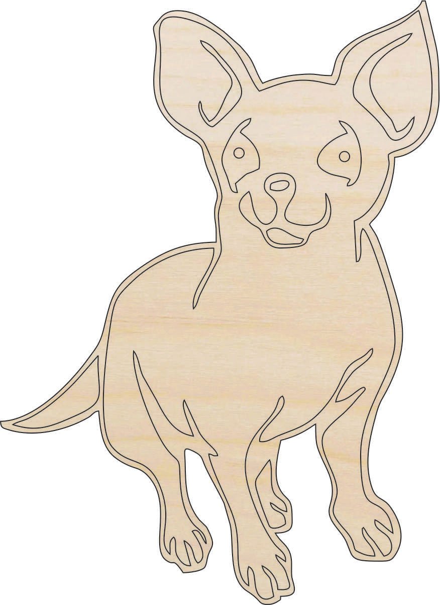 Dog Wood Craft Shape - Laser Cut Baltic Birch Unfinished DIY Wood Art Supplies DOG55 - The Wood Shape Store