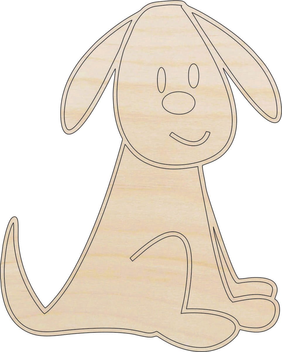 Dog Wood Craft Shape - Laser Cut Baltic Birch Unfinished DIY Wood Art Supplies DOG56 - The Wood Shape Store