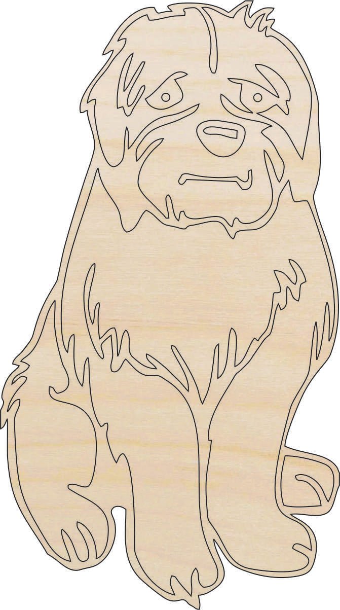 Dog Wood Craft Shape - Laser Cut Baltic Birch Unfinished DIY Wood Art Supplies DOG57 - The Wood Shape Store