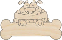 Dog Wood Craft Shape - Laser Cut Baltic Birch Unfinished DIY Wood Art Supplies DOG74 - The Wood Shape Store