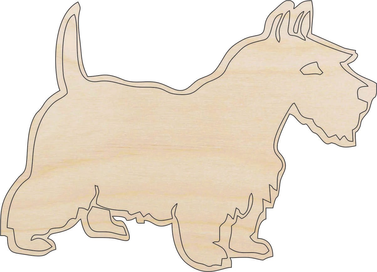 Dog Wood Craft Shape - Laser Cut Baltic Birch Unfinished DIY Wood Art Supplies DOG75 - The Wood Shape Store