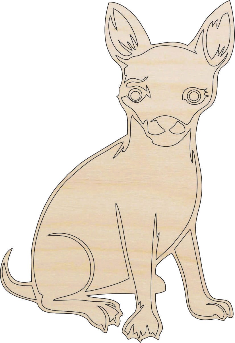 Dog Wood Craft Shape - Laser Cut Baltic Birch Unfinished DIY Wood Art Supplies DOG7 - The Wood Shape Store