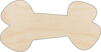 Dog Bone Wood Craft Shape - Laser Cut Baltic Birch Unfinished DIY Wood Art Supplies DOG84 - The Wood Shape Store