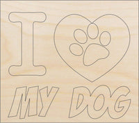 Dog Wood Craft Shape - Laser Cut Baltic Birch Unfinished DIY Wood Art Supplies DOG93 - The Wood Shape Store