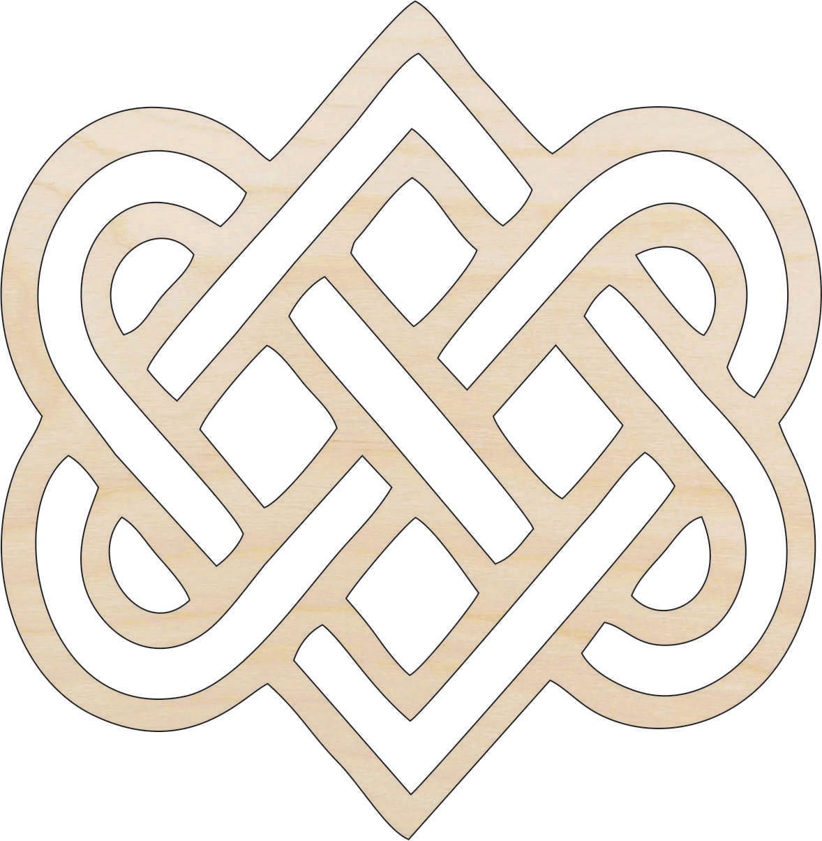 Design Wood Craft Shape - Laser Cut Baltic Birch Unfinished DIY Wood Art Supplies DSN10 - The Wood Shape Store