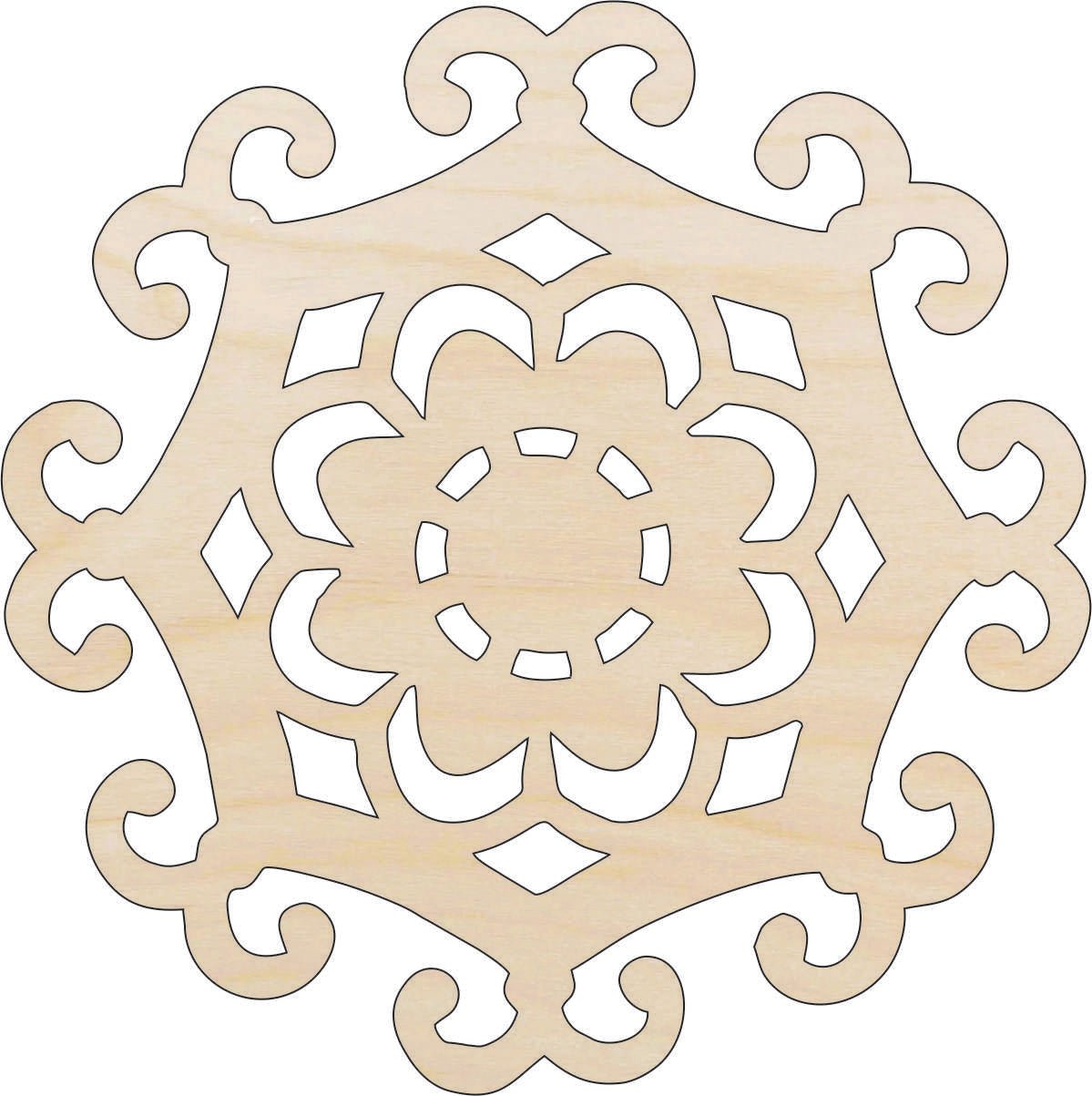 Design Wood Craft Shape - Laser Cut Baltic Birch Unfinished DIY Wood Art Supplies DSN21 - The Wood Shape Store