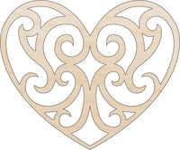 Heart Wood Craft Shape - Laser Cut Baltic Birch Unfinished DIY Wood Art Supplies DSN28 - The Wood Shape Store