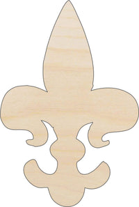 Fleur de Lis Wood Craft Shape - Laser Cut Baltic Birch Unfinished DIY Wood Art Supplies DSN30 - The Wood Shape Store